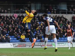 Ryan Hall gets in a header