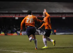 Mark Cullen acknowledges Shaun Whalley's cross