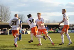 Elliot Lee celebrates his goal