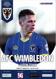 Programme: AFC Wimbledon vs Luton Town FC (21st Feb 2015)
