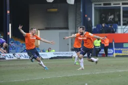 Alex Lawless celebrates his goal