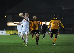 Mark Cullen shields the ball
