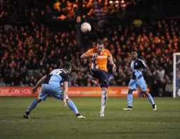 Andy Drury launches the ball forward