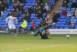 Mark Cullen is brought down for a penalty