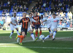 Mark Cullen makes a near post run.
