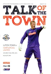Programme: Luton Town FC vs Hartlepool United (18th Apr 2015)