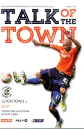 Programme: Luton Town FC vs Bury (19th Aug 2014)