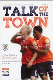 Programme: Luton Town FC vs Oxford United (27th Sep 2014)