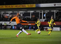 Pelly Mpanzu fires at goal