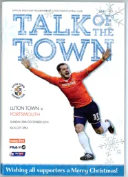 Programme: Luton Town FC vs Portsmouth (28th Dec 2015)