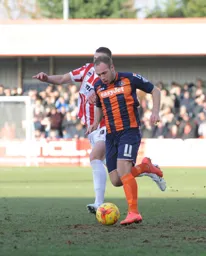 Jake Howells sprints towards goal