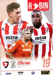 Programme: Cheltenham Town vs Luton Town FC (24th Jan 2015)