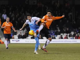 Nathan Doyle in a typical aggressive posture