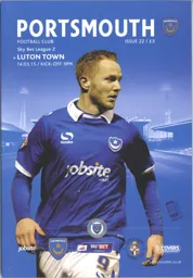Programme: Portsmouth vs Luton Town FC (14th Mar 2015)