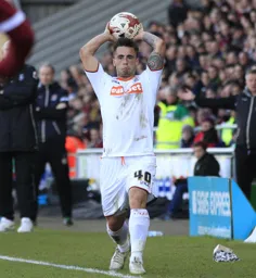 Lewis Kinsella takes at hrow in.