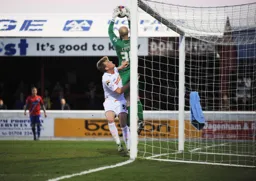 Cameron McGeehan watches as the keeper catches