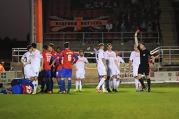 Paul Benson sent off in the 38th minute