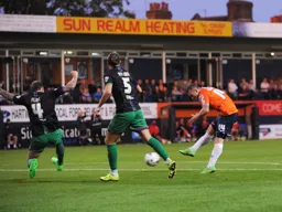 Jack Marriott scores his and the Town`s first goal