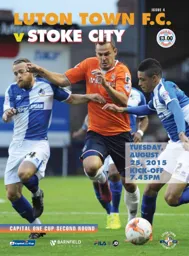 Programme: Luton Town FC vs Stoke City (25th Aug 2015)