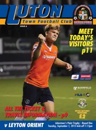 Programme: Luton Town FC vs Leyton Orient (1st Sep 2015)