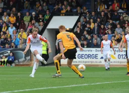 Danny Green tucks away Town`s third goal