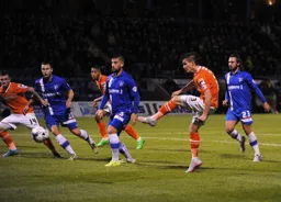 Dan Potts tries a shot from close range