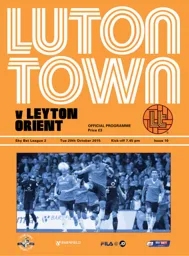 Programme: Luton Town FC vs Leyton Orient (20th Oct 2015)