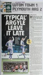 Match Report: Luton Town FC vs Plymouth Argyle (24th Oct 2015)