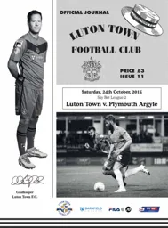 Programme: Luton Town FC vs Plymouth Argyle (24th Oct 2015)