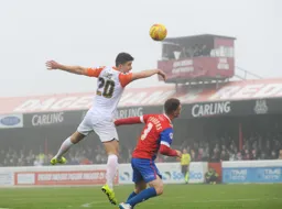 Shane Long rises high to win a header