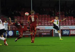 Olly Lee attempts a shot at goal