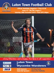 Programme: Luton Town FC vs Wycombe Wanderers (26th Dec 2015)