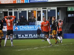 Ryan Hall shows his anguish as Town cannot break the deadlock