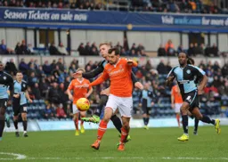 Alex Lawless breaks through into the penalty area