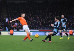 Stephen O`Donnell duels for the ball with Joe Jacobson