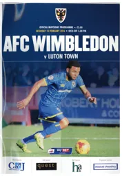 Programme: AFC Wimbledon vs Luton Town FC (13th Feb 2016)