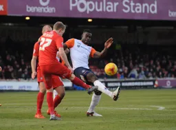 Magnus Okuonghae looks to bring the ball under control