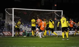 The Dagenham goal comes under siege
