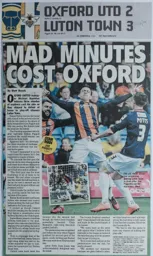 Match Report: Oxford United vs Luton Town FC (16th Apr 2016)