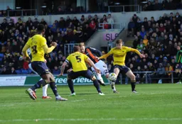 Joe Pigott scores his second and Town`s third goal