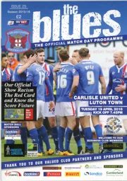 Programme: Carlisle United vs Luton Town FC (19th Apr 2016)