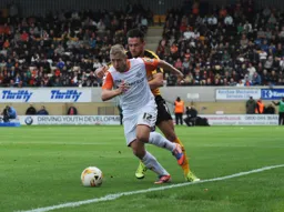 Scott Griffiths on the charge down the left wing