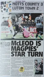 Match Report: Notts County vs Luton Town FC (12th Sep 2015)