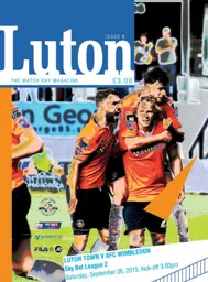 Programme: Luton Town FC vs AFC Wimbledon (26th Sep 2015)