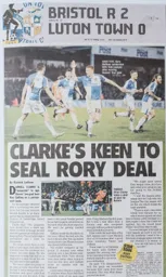 Match Report: Bristol Rovers vs Luton Town FC (2nd Jan 2016)