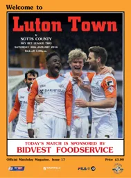 Programme: Luton Town FC vs Notts County (30th Jan 2016)