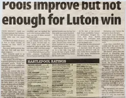 Match Report: Luton Town FC vs Hartlepool United (20th Feb 2016)