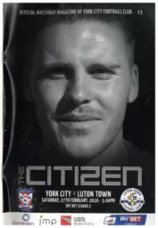 Programme: York City vs Luton Town FC (27th Feb 2016)