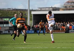 Jonathan Smith goes for goal