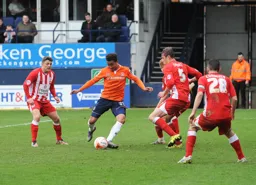 Zane Banton looks for a way through